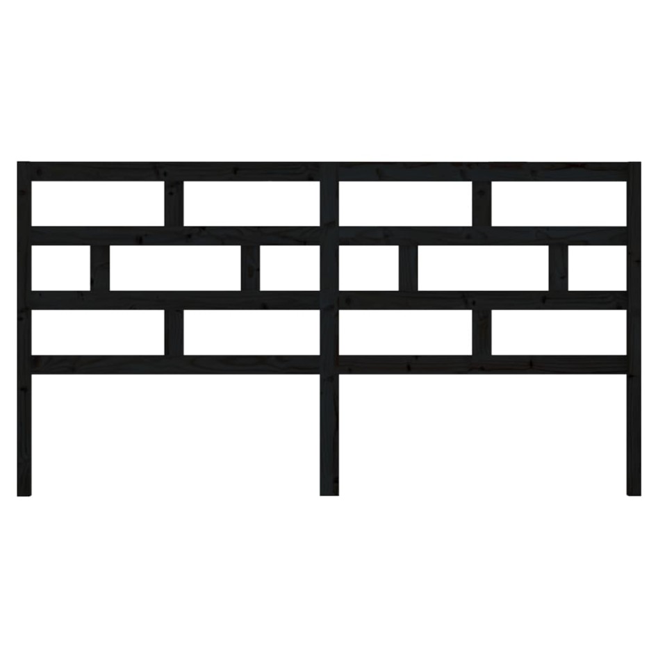 Cabecero de cama madera maciza de pino negro 186x4x100