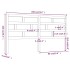 Cabecero de cama madera maciza de pino negro 186x4x100