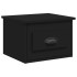Mesitas de noche de pared 2 uds negra 41,5x36x28