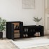Mueble zapatero madera contrachapada negro 130x35x54