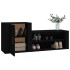 Mueble zapatero madera contrachapada negro 130x35x54