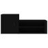 Mueble zapatero madera contrachapada negro 130x35x54