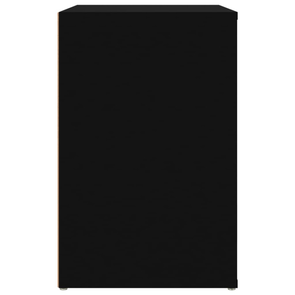 Mueble zapatero madera contrachapada negro 130x35x54