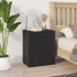 Mesita de noche madera contrachapada negro 50x36x60