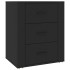 Mesita de noche madera contrachapada negro 50x36x60