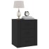 Mesita de noche madera contrachapada negro 50x36x60