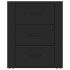 Mesita de noche madera contrachapada negro 50x36x60