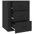 Mesita de noche madera contrachapada negro 50x36x60