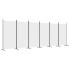 Biombo divisor de 6 paneles de tela blanco 520x180