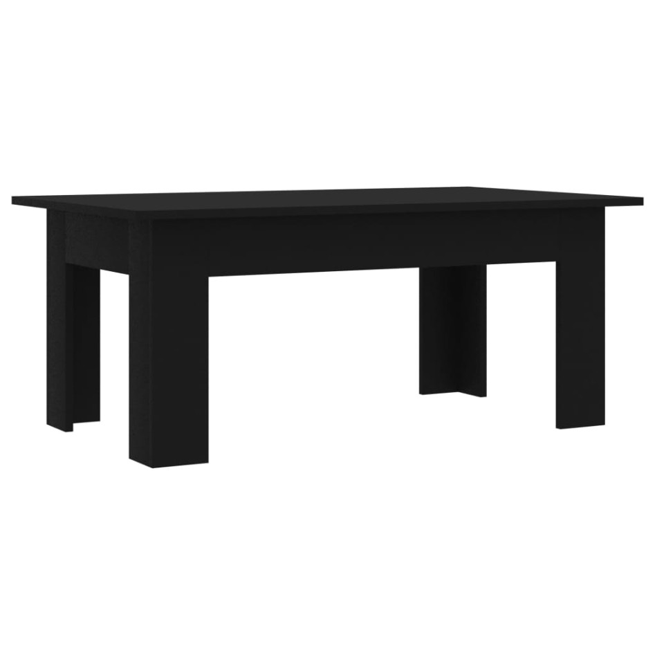 Mesa de centro madera contrachapada negro 100x60x42