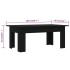 Mesa de centro madera contrachapada negro 100x60x42