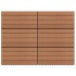 Baldosas 6 unidades WPC marrón 1m² 60x30