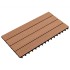Baldosas 6 unidades WPC marrón 1m² 60x30