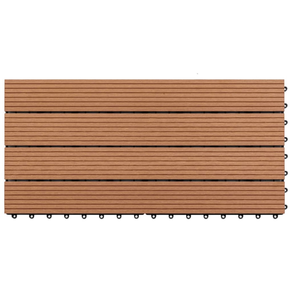 Baldosas 6 unidades WPC marrón 1m² 60x30