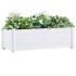 Arriate elevado de jardín PP blanco 100x43x35
