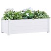 Arriate elevado de jardín PP blanco 100x43x35 cm