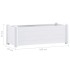 Arriate elevado de jardín PP blanco 100x43x35