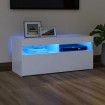 Mueble de TV con luces LED blanco 90x35x40 cm