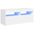 Mueble de TV con luces LED blanco 90x35x40