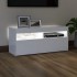 Mueble de TV con luces LED blanco 90x35x40