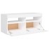 Mueble de TV con luces LED blanco 90x35x40