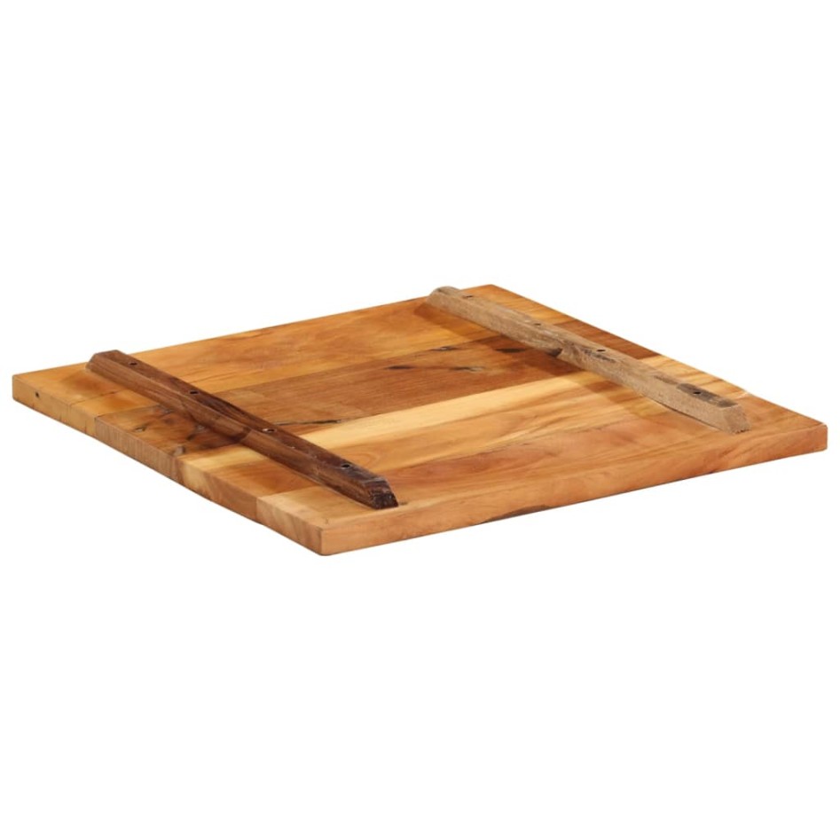 Tablero mesa cuadrada madera reciclada maciza 60x60 cm 25-27