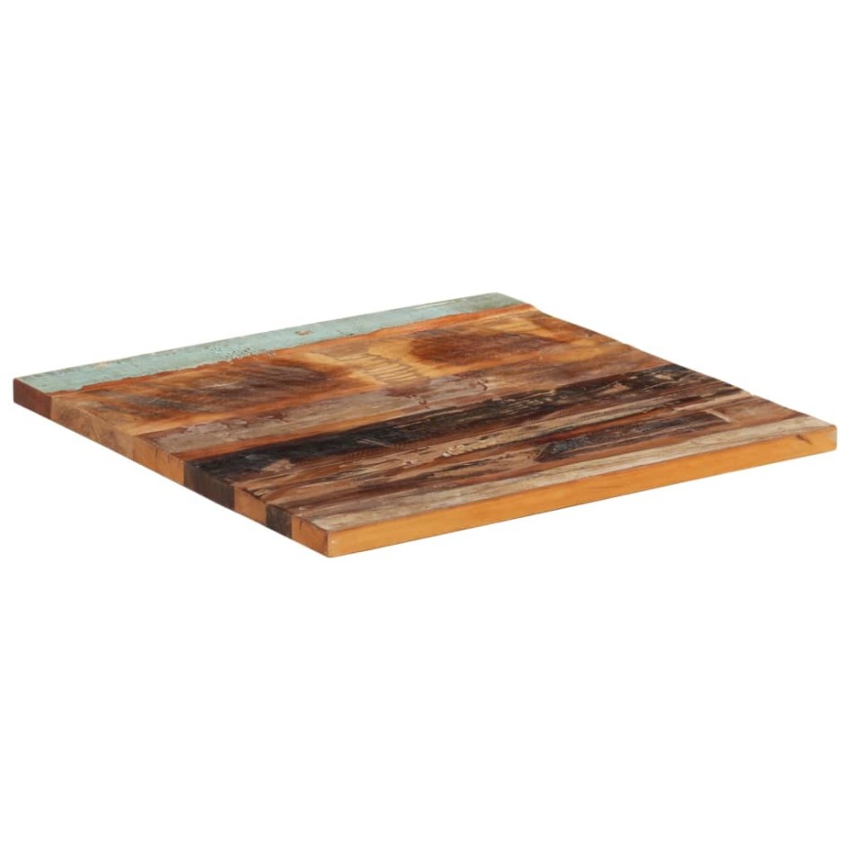 Tablero mesa cuadrada madera reciclada maciza 60x60 cm 25-27