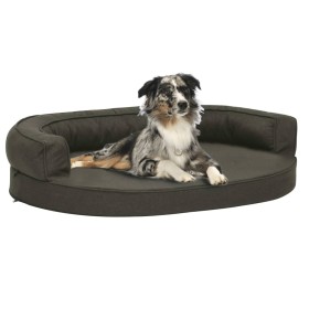 Colchón para cama de perro ergonómico gris oscuro 75x53