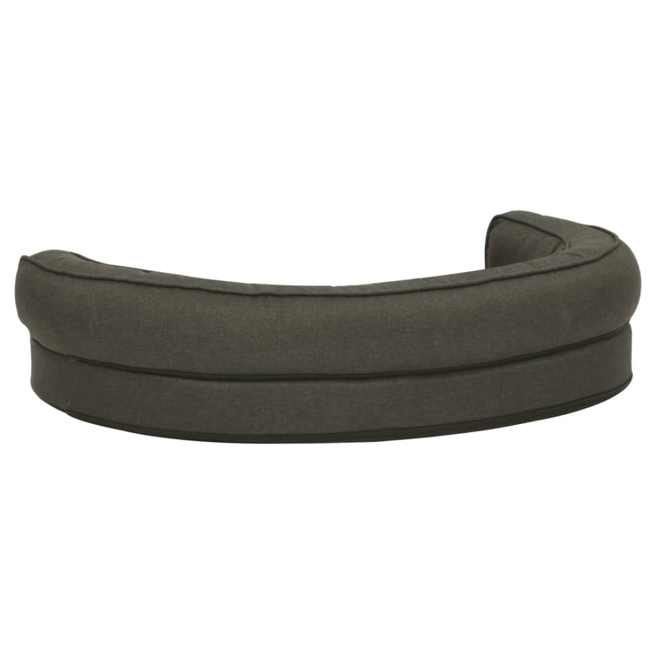 Colchón para cama de perro ergonómico gris oscuro 75x53