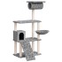 Rascador para gatos con postes de sisal gris claro 131