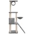 Rascador para gatos con postes de sisal gris claro 131
