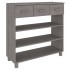 Mesa consola HAMAR madera maciza de pino gris claro 90x35x90