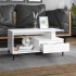 Mesa de centro madera contrachapada blanca 90x49x45