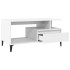 Mesa de centro madera contrachapada blanca 90x49x45