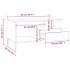 Mesa de centro madera contrachapada blanca 90x49x45