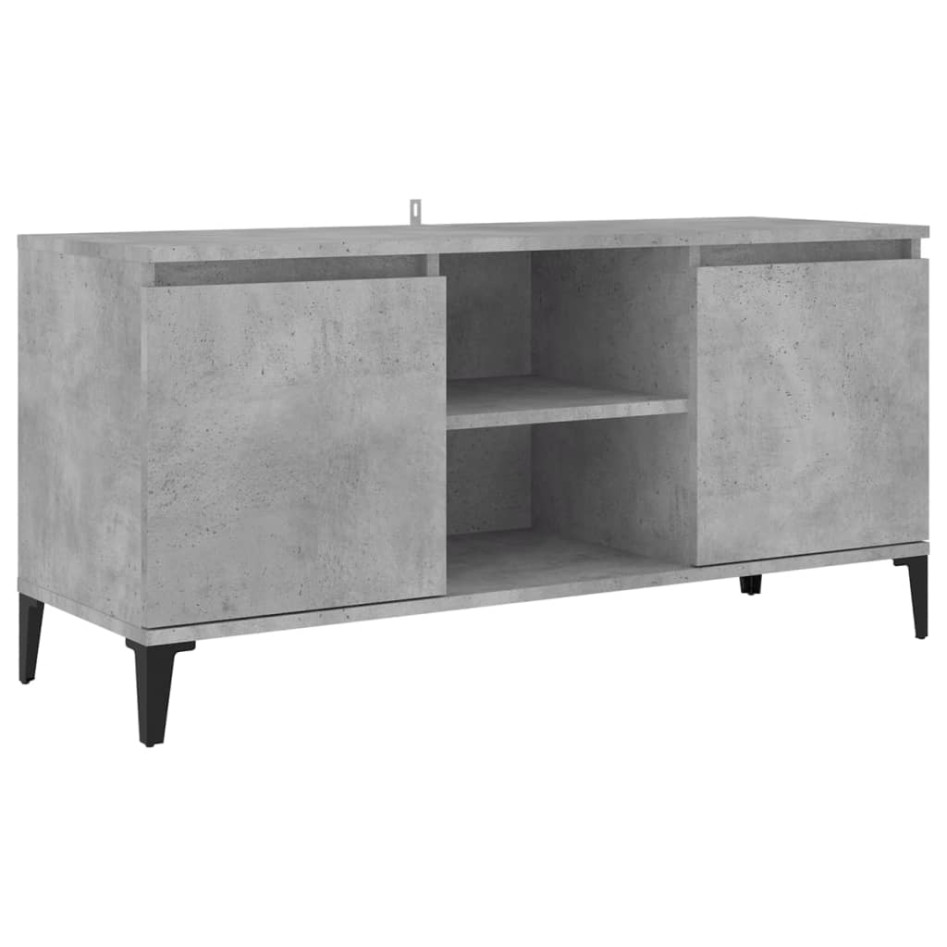 Mueble de TV con patas metal gris hormigón 103,5x35x50