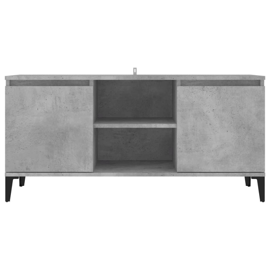 Mueble de TV con patas metal gris hormigón 103,5x35x50