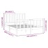 Estructura de cama madera maciza de pino 140x190