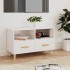 Mueble de TV madera contrachapada blanco brillo 80x36x50