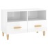Mueble de TV madera contrachapada blanco brillo 80x36x50