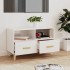 Mueble de TV madera contrachapada blanco brillo 80x36x50