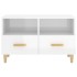 Mueble de TV madera contrachapada blanco brillo 80x36x50