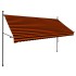 Toldo manual retráctil con LED naranja y marrón 300