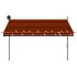Toldo manual retráctil con LED naranja y marrón 300