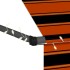Toldo manual retráctil con LED naranja y marrón 300