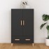 Aparador de madera de ingeniería negro 70x31x115