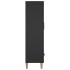 Aparador de madera de ingeniería negro 70x31x115