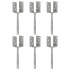 Anclajes de valla 6 uds acero galvanizado plateado 7x6x30