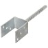 Anclajes de valla 6 uds acero galvanizado plateado 7x6x30