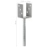 Anclajes de valla 6 uds acero galvanizado plateado 7x6x30